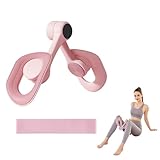 Beckenboden Trainingsgerät für Frauen - Anti-Rutsch & 360° Rotation Beckenboden Übungsgerät, Oberschenkeltrainer Set mit Widerstandsgummi, Beckenbodentrainer, Sportgeräte Zuhause für Beinstärkung