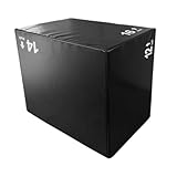JISADER Sprungbox, Box, Plyo-Box 3 in 1 Sprungübungsgerät für Ausfallschritte, Konditionstraining, Krafttraining, Heim-Fitnessstudio, 40cmx30cmx35cm, Stil b