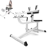 Physionics® Wadenmaschine - Sitzend, max. Belastung: ca. 220 kg, 107/60/104 cm, Weiß - Wadenstrecker, Wadenheben, Wadentrainer, Beintrainer, Calf Machine, Fitnessgerät für Wadentraining