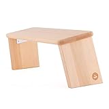 Bodhi Meditationsbank Klappbar | Yoga Hocker aus Holz | Kniesitz Medibank für eine Tiefe Meditation | Ergonomische Yoga Bank | Tragbarer Meditationshocker | Yoga Zubehör zum Knien | Lhasa