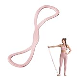 Fitnessbänder,8 Förmige Widerstandsbänder Resistance Bands Trainingsbänder Klimmzug Bänder für Damen Krafttraining,Yoga,Pilates,Rosa,25 LB