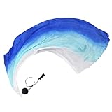 Eventerde Dance Silk Veil Poi - Winged Sirenny, Echte Seide Bauchtanz Seidenschleier Poi Bälle Mit Tuch, Jonglierset Schleier VOI, Bunter Seidenschal, Schrittweise Farben, Einzigartiger Seidenschal