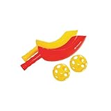 Schildkröt® Scoop Ball Set, 2 Schläger, 2 Bälle, Geschicklichkeitsspiel, inklusive wiederverschließbarer Netztasche, 970131, rot, gelb