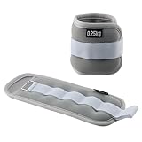 1 Paar Gewichtsmanschetten für Handgelenke Knöchel,0,25/0,5/0,75kg Gewichtsmanschetten Hand Fuß,Fußgelenkgewichte Set,Armgewichte Knöchelgewicht für Tanzen Fitness Gymnastik Yoga (Grau,2x0,25kg)