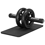 H&S Fitness Bauchmuskeltrainer Bauchroller - Ab Roller Rollentrainer mit extra dicker Polsterung - Bauchtrainer Bauchrolle - Abs Trainer Ab Wheel