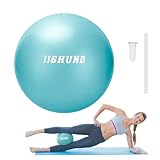 jjshund Pilates Ball, 25 cm Gymnastikball Kleiner Weicher Yoga Ball mit Aufblasbarem Strohhalm, Pilates Fitnessball für Zuhause Gym Yoga Balance Training