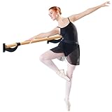 GYMAX Ballettstange 120cm, wandhalter Übungsstange aus Holz, Tanzstange für Tanz & Stretching, Ballettstangenhalter für Kinder & Erwachsene