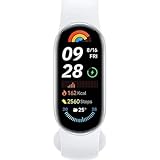 Xiaomi Smart Band 9 Fitness Tracker, AMOLED Display with 1200 Nits, Sp02 Tracking, Sleep and Heart Rate Monitor, Notifications, 5ATM Waterproof, Mi Fit App, Glacier Silver