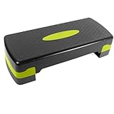 Aerobic Steppbrett Stepper Step- Stepper for Home & Gym, Cardio, Weights, Yoga, Workout – Adjustable 2 Step Level Heights (10,15 cm), Gymnastik und Fitness I Home Step Stepbench