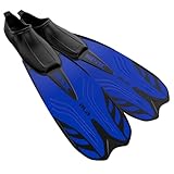 Seac ALA, Flossen mit geschlossenem Fußteil, ideal zum Schnorcheln und Schwimmen, BLAU Metal, 38/39