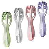 4 Stück Handmassagegeräte für Muskelentspannung Handmassagegerät Handmassage Massageroller mit Griff Doppelseitig mit Griff zur Druckpunktmassage bei Hand Arthritis und Fingerschmerzen in 4 Farben