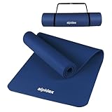 ALPIDEX Yogamatte 183 x 60 x 0.8 cm Phthalatfreie Fitness Matte Tragegurt Rutschfest Gymnastik Turnen Pilates Sport Physio HiiT Yoga Trainingsmatte Isomatte Hautfreundlich, Farbe:Blue