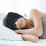 mysleepmask Schlafmaske inklusive 2 Ohrstöpseln und 2 Gelpads Bequeme Bio-Baumwolle für absolute Ruhe und Dunkelheit Entwickelt in Deutschland Kopfumfang circa 59-63 cm, L-XL