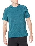 Amazon Essentials Herren Schmal Geschnittenes, Kurzärmeliges, Schnelltrocknendes UPF 50-Bade-T-Shirt, Dunkelgrünblau, XXL