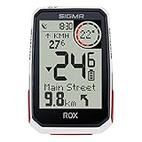 Sigma ROX 4.0 White HR Set | Fahrradcomputer kabellos GPS & Navigation inkl. Herzfrequenzsensor | Outdoor GPS Navigation mit Höhenmessung