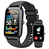 Smartwatch Herren Damen, 1,57'HD Fitnessuhr mit Telefonfunktion, FitnessTracker 110+ Sportmodi, Sportuhr mit SpO2, Herzfrequenz Schlafmonitor Schrittzähler, IP68 Wasserdicht Smart Band für Android iOS