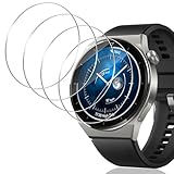 Yenwen Schutzfolie für Huawei Watch GT 3 Pro (46MM) für Panzerglas, 4 Stück Wasserdichtes Glas Folie, Anti-Scratch, Ultradünne Blasenfreie Displayschutz für Huawei Watch GT3 Pro 46mm