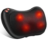 Shiatsu Massagegerät, Massagekissen für Nacken Schulter Rücken, Rückenmassagegerät mit rotierenden Massageköpfen mit Wärmefunktion für Büro Zuhause, Vatertag Geschenk