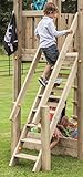 Gartenwelt Riegelsberger Treppe mit Handlauf für Podesthöhe 150 cm aus Lärche Natur Anbaumodul für Spieltürme und Stelzenhäuser