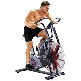 AsVIVA F1 Air Bike Pro – Luftwiderstand & Riemenantrieb Heimtrainer, Cardio-Bike für Zuhause, verstellbarer Widerstand, Fitnesscomputer, bis 150 kg Belastung, Premium Indoor Fitnessgerät