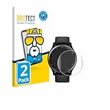 BROTECT 2 Stück Full-Cover Schutzfolie für Garmin Vivomove Sport Full-Screen Displayschutz-Folie [3D Curved, Anti-Fingerprint, Kristall-Klar]