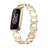 Für Fitbit Luxe/Special Edition Edelstahlarmband Armbanduhren, D-förmiges Armband Uhrenarmband Metallarmband Ersatzteile Ersatzband Armbänder für Fitbit Luxe Special Edition