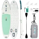 FunWater Stand Up Paddling Board mit 2 in 1 Paddel Premium-Zubehör Aufblasbare Multifunktionale Paddleboard für Erwachsene, Jugendliche (HELLGRÜN)