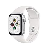 Apple Watch SE 2020 (GPS, 40MM) Aluminiumgehäuse Silber mit Weiß Sportarmband (Generalüberholt)