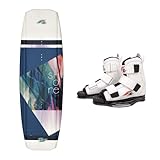 F2 Set Wakeboard Shore Aqua 144cm mit Wakebindung Team Boot L/XL