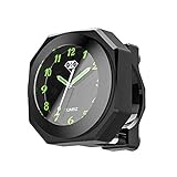 SBOYS Motorrad Fahrradzubehör Lenkerhalterung Watch, wasserdichte nachtleuchtende Digitaluhr Lenkeruhr Universal (schwarz)