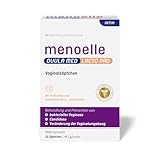 menoelle® OVULA med Lacto Pro. Bei bakterieller Vaginose, Scheidenpilz, entzündeter Schleimhaut und Scheidentrockenheit. Mit Milchsäure, Probiotika & Pflegekomplex. Hormonfrei. 10 Zäpfchen.