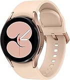 Samsung Galaxy Watch4 BT, Runde Bluetooth Smartwatch, Wear OS, Fit-nessuhr, Fitness-Tracker, 40 mm, Pink Gold (EU Version) S/M