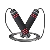 GRIFEMA Springseil, Speed Rope Verstellbar mit Rutschfester Schaum Griffe, Länge Einstellbar, Rutschfest, Springseil Erwachsene Fitness für Fitness und Ausdauer und Seilspringen