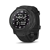 Garmin Instinct Crossover Solar Tactical Smartwatch Hybrid 45 mm Solar Aufladung, Rugged Design und Super-Luminova Zeigern, 70 Tage Laufzeit, + 30 Multisport-Apps, GPS, Taktische Funktionen (schwarz)