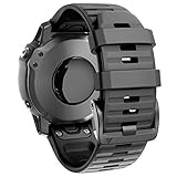 ANBEST Armband für Garmin Fenix 6X/6X Pro/7X/7X Pro/Fenix 8 51mm Armband, Silikon Schnelle Veröffentlichung Estrazarmband für Fenix 5X/3HR/Epix Pro 51mm/Enduro 2/MK1/MK2/MK3i