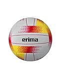 Erima Unisex – Erwachsene Allround Volleyball (7402302), weiß/rot/gelb, 5