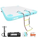 AWSUM 240X180 cm Aufblasbare Badeplattform Air Dock Schwimmende Pattform Schwimmdock Inflatable Dock für See, Pool, Strand, Ozean