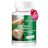 Wild Yams Extrakt 440mg - 120 Tabletten ! 4-MONATS-VORRAT ! 20% Diosgenin - Yamswurzel-Extrakt - hochdosiert - vegan - bioverfügbare Supplements aus Deutschland | Vitamintrend®