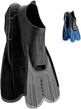 Cressi Agua hochwertige Schwimmflossen, Flossen zum Schwimmen und Schnorcheln, unisex, schwarz/silber, 35/36 (2/3)