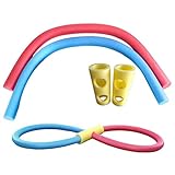 Schaumstoff-Poolnudel – Meter Poolschwimmer Schwimmen, Wassersport und Wasser-Aerobic, 150 cm hohle Schaumstoff-Schwimmnudeln mit 2 Verbindungsstücken – 2 Stück