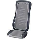 Beurer MG 315 Shiatsu Massage-Sitzauflage,elektrisches Massagegerät zur Nacken und Rückenmassage,mit Licht- und Wärmefunktion,automatische Körperscan-Funktion,in schwarz-grau,Massageprogramme 3