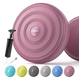PROIRON Ballsitzkissen, Balance Pad 34cm, Noppenkissen für aufrechte Körperhaltung, Fitness, Gleichgewichts- und Krafttraining inkl. Pumpe (Rot)