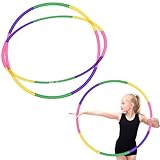 2-Teiliges Kunststoff Abnehmbares Hullahub Reifen FüR Kinder, Hula Hoop Reifen, Hula Reifen Hoop Kinder, Hula Hoop, Hula Hoop Kinder, Hoola Hoop FüR Tanz Fitness, Gymnastikreifen Kinder Ab 3+ Jahre