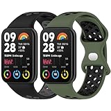 BDIG 2 Stück Armband Kompatibel mit Xiaomi Redmi Watch 5/Xiaomi Mi Band 8 Pro/Xiaomi Redmi Watch 4,Weiche Zweisfarbige Silikon-Sportarmbänder für Xiaomi Mi Band 9 Pro/Redmi Watch 4.