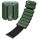 Sportneer Tragbare Gewichtsmanschetten – 2er-Set (Jeweils 0,5 kg & 1 kg) für Damen und Herren, Knöchelgewicht Set für Yoga, Tanz, Aerobic, Laufen, Gehen (Smaragdgrün)