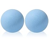 Gemtte 2 Stück Faszienball Klein Set, Massagebälle für Rücken Wirbelsäule Füße Hände, Massage Triggerpunktball für Yoga Myofasziale Entspannung Muskelentspannung (Blau)