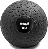 Yes4All Slam Ball Ball-Tread-Black-10lbs, Schwarz, 4.54kg