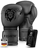 FIGHTR® Boxhandschuhe - Maximaler Schutz & Stabilität | Box Handschuhe für Boxen, MMA, Muay Thai & Kickboxen | Größen 8-16 oz, inkl. Tragetasche