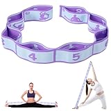 HJZHII Yoga Stretching Band mit 8 Schleifen,Yoga Stretching Strap,Fitnessbänder Band Fitness Stretchband mit Schlaufen Stretch Gurt Hochelastischer Gymnastikband Upgrade Erweitern Spannband