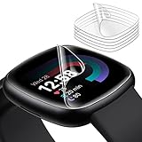 JETech Schutzfolie für Fitbit Versa 4/Sense 2, Anti-Kratzer Flexibler TPU Folie Displayschutz, HD Klar, 6 Stück